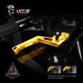 MZS Gold Motorcycle Clutch Brake Levers Short Adjustable CNC Compatible with YZF R3 2015-2025 / YZF R25 2015-2025 / MT03 2016-2025 / MT25 2016-2025 B AS173. 