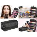 4-Layer Roll-up Travel Cosmetic Makeup Storage Bag Hanging Toiletry Organizer Foldable. 