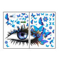 Wall Decal Glossy Vivid DIY Girl Eye-Shaped Butterfly Stickers. 