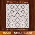Moroccan Line Pattern Stencil for Painting on Wood, Canvas, Paper, Fabric, Floor, Wall. ID 520. 