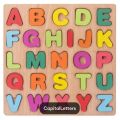 Wooden Slates Alphabets Letters Numbers and Shapes, Small and Capital ABC, 123 Numbers and Geometric Shapes Pack of 4 , 3 , 2 Wooden Educational Learning  Puzzle wooden matching game kids puzzle wooden board. 