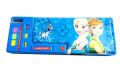 "Large Multifunctional Geometry Box with Double-Sided Magnetic Buttons & Sharpener - Cartoon Character Design for Kids, Boys & Girls. 