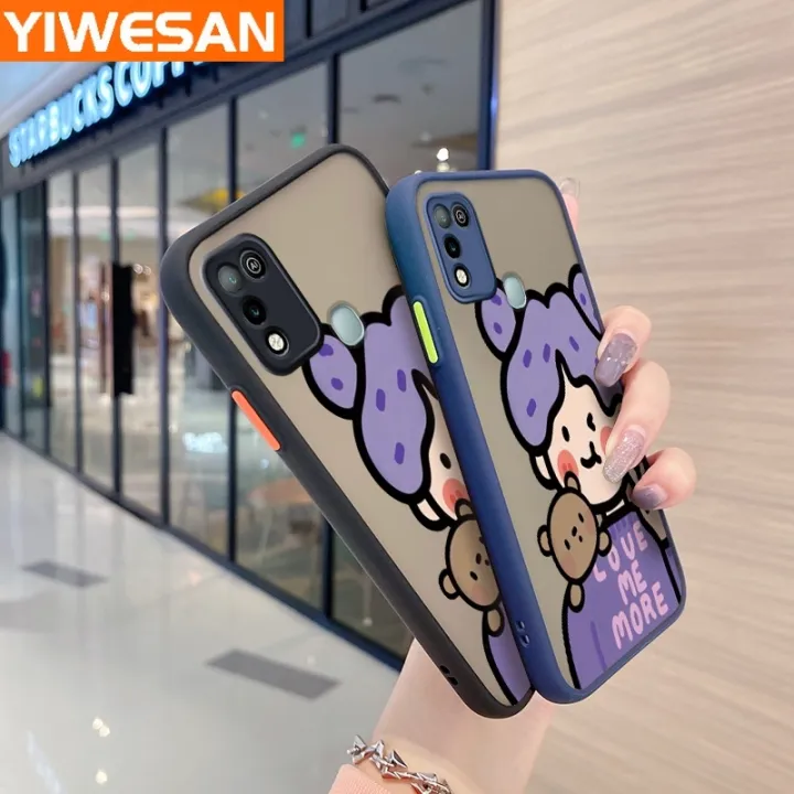 YIWESAN%20For%20Infinix%20Hot%2010%20Play%20Infinix%20Hot%2011%20Play%20Infini%20Case%20Cartoon%20Cute%20Purple%20Girl%20Thin%20Frosted%20Transparent%20Cover%20Lens%20Camera%20Protect%20Edge%20Full%20Cover%20Casing%20Hard%20Cases%20-%20Image%203