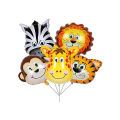 Jungle Theme Foil Balloon Set - 18 Inches - Foil Balloons - Multi Colors - Unisex - Pack Of 5 Foil Balloons. 