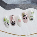 1Pcs Cartoon New Embossed Panda Nail Stickers Art Stickers Nail Art Decoration SUPER BABY. 