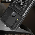 Lereach For TCL 30 XE 5G Mobile Phone Case Camera Thick Armor TPU+PC Hard Ring Car Ring Bracket Shockproof Back Cover. 