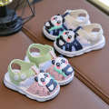 Girls' Spring/Summer Anti Kick Cute Baby 0-3 Year Old Indoor and Outdoor Walking Shoes Soft Thick Sole Baotou Sandals. 