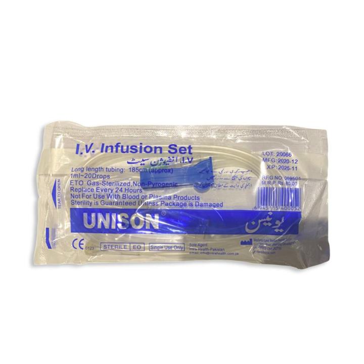 I.V. Infusion Set-IV Set With Tube Latex- IV Set With Bulb Latex