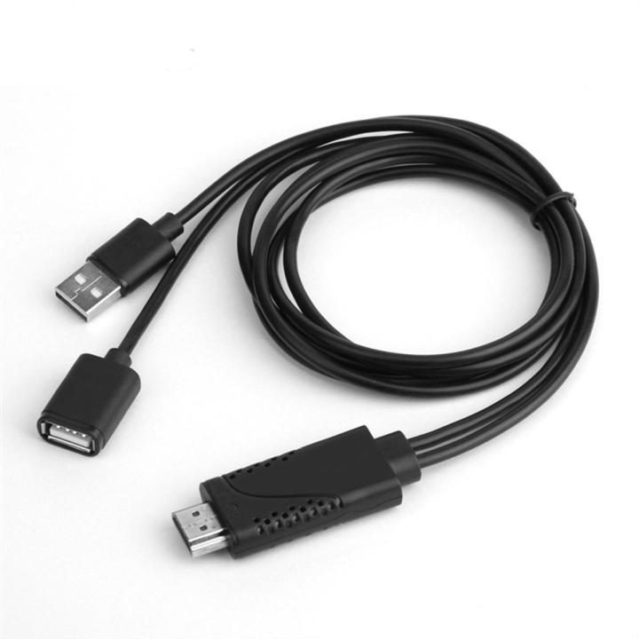 2 in 1 USB Female to HDMI-Compatible Male HDTV Adapter Cable 1080P Digital AV HD TV Projector Displays Converter Spare Parts Accessories