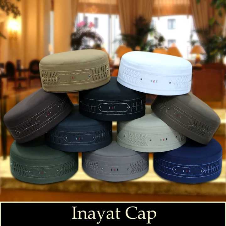 Inayat Kufi Hat, Islamic Cap For Men's, Soft Stuff, Kofi Salah, Headwear for Muslim Prayers, Polyester Cotton Koofi, Namaz Topi