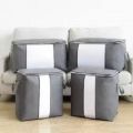 pack off 2 -New Non-woven Portable Clothes Storage Bag Foldable Organization Bags with Large Clear View Window For Pillow Quilt Blanket Bedding. 