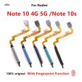 For Xiaomi Redmi Note 10 10s 4G 5G Home Button FingerPrint Touch ID Sensor Flex Cable. 