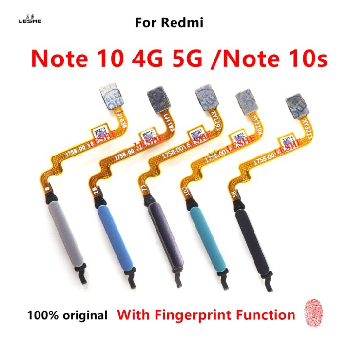 For Xiaomi Redmi Note 10 10s 4G 5G Home Button FingerPrint Touch ID Sensor Flex Cable