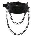 Gothic  Spike Choker Chain Collar Gothic Fashion Rivet black Leather Chokers Harajuku Grunge Goth necklace girls witch cosplay. 
