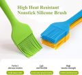 Basting Brush + Large Spatula Silicone Pastry Baking BBQ Sauce Marinade Meat Glazing Oil Brush Heat Resistant , Kitchen Cooking Baste Pastries Cakes Desserts, Dishwasher safe  (Brush + Spatula). 