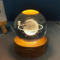 LED Night Light Galaxy Crystal Ball Table Lamp 3D Planet Moon Lamp  Home Decor or Children Birthday Gifts. 
