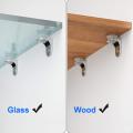 Shelf Support with Suction Rubber and Screw for Glass, Wood, Arylic - Right Angle. 