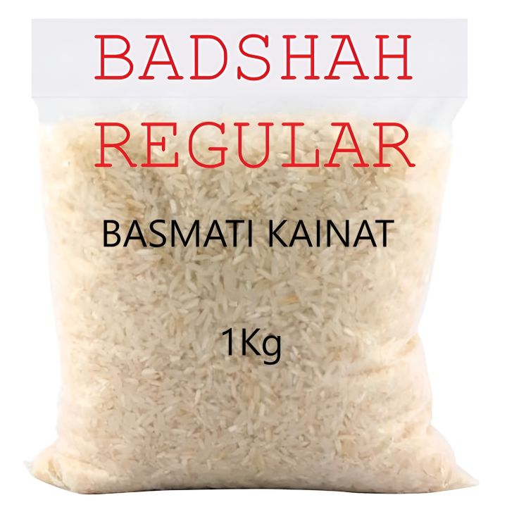 BADSHAH REGULAR New Rice New Kainat Basmati Rice 1 Kg Packing Delicious Taste Extra Long Grain  100 % Cooking Guarantee  100 % Pure  Best For Biryani, Palao  Rice