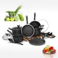 Gift Pack Cookware Set, 19 Pcs Non-Stick Kitchen Accessories, Premium Marble Coating Cooking Set, Perfect Wedding & Marriage Gift Set | Non Stick Glory Set 19 Pcs- Non stick Marble Coating best quality gift set. 