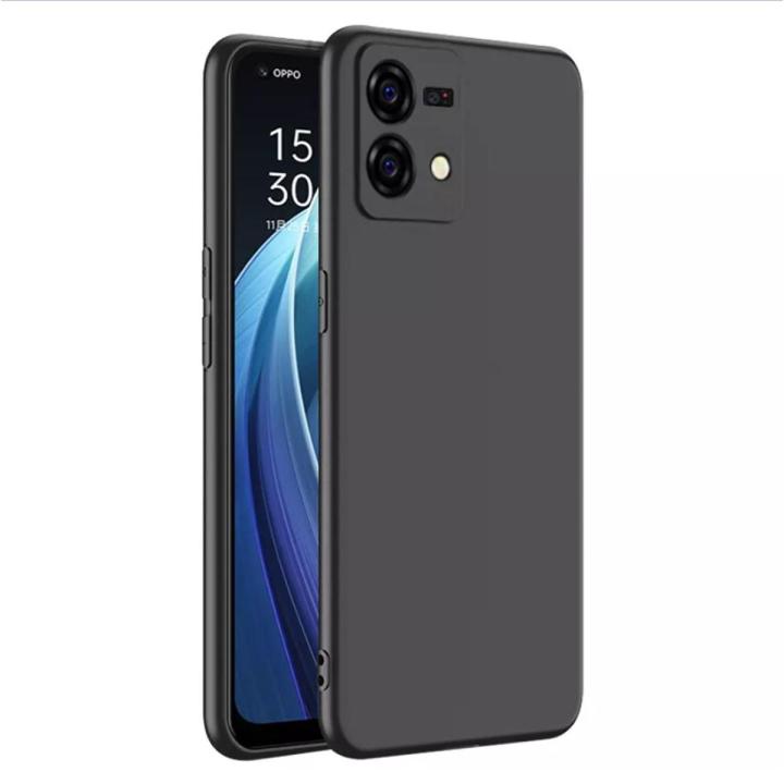 Oppo F21 Pro Soft Silicon Matte Black Back Cover Case Airbag Antishock With Camera Protection Bump