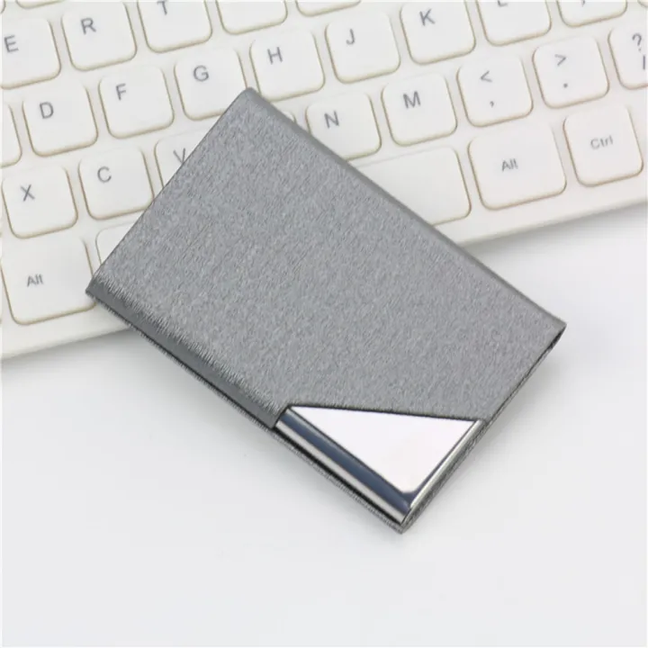 Women'S%20Card%20Holder%20Elegant%20Business%20Card%20Metal%20Wallet%20Storage%20Case%20Stainless%20Steel%20Pu%20Leather%20for%20Business%20Professionals%20Daily%20Use%20Travel%20Accessory%20Gift%20Option%20Office%20Essential%20-%20Image%209