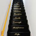【DM bag factory Store】Wall Stickers Decals Silver Mirror Effect Word Art Stair Decals Home Decor. 