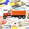 10 Pcs/Pack Engineering Vehicle Car Truck Train Waterproof Stickers for Bike Laptop Car Fridge Mobile Guitar Skateboard. 