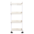 4-Tier Heavy-Duty Plastic Storage Trolley with 360° Rotating Wheels for Kitchen & Home Organization Trolley Floor Kitchen Bathroom Rack Movable Multilayer Portable Shelf. 