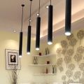 Modern Black Cylinder Pendant Light – Sleek Hanging Lamp for Kitchen, Dining, Shop & Counter | Long Pipe Design – Elegant Minimalist Lighting Fixture. 