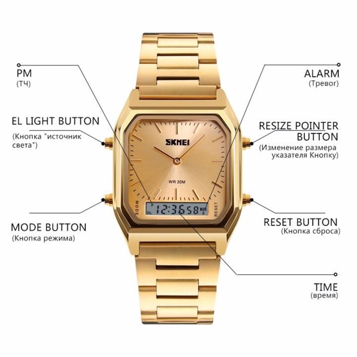 SKMEI%201220%20Waterproof%20Men's%20Fashion%20Casual%20Quartz%20Wristwatch,%20Chronograph%20Digital%20Dual%20Time%20Sports%20Watch%20-%20Gold%20-%20Image%209