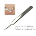 3 pcs Acne Needle Pliers Blackhead Defects Comedone Acne Blemish Extractor Needle Tweezer Pimple Remover Tool 3 Designs Face Care. 
