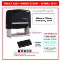 Traxx 9012 Customize Self-Inking Stamp Rubber stamp customized stamp with your own detail (Impression size 48 mm x 14 mm). 