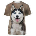 Funny pet dog T-shirts husky animal 3D print streetwear men women fashion oversized short sleeve t shirt kids tees tops clothing. 