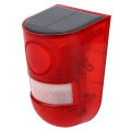 Waterproof Solar Power Alarm Light PIR Motion Sensor Security Sound-Light Warning Lamp for Farm Garden. 