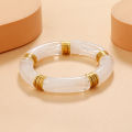 👍MUJI Retro Style Stretch Bracelet For Women Female Hot Sale Vintate Temperament Resin Acrylic Bracelet Modern Jewelry. 