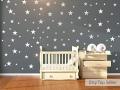 Pack of 100 Stars Stickers Pvc Silver Shiny colour Wall Stickers for kids bedroom wall decoration. 