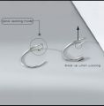 Pure Silver (chandi) Nose Ring with Spring Shaped Lock For Women. 
