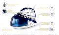 New KENWOOD Steam Iron Steam Station 2600W with 1.8L Water Tank Capacity, Ceramic Soleplate, 180g Steam Shot, Anti Drip, Auto Shut Off, Self Clean Function SSP20.000WB White/Blue. 