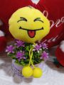Squinting Face with Tongue With Dori and POM POM/Emoji Stuff Keychain. 