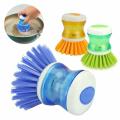 Pack of 2 Scrub Kitchen Wash Tool | Pot Dish Plastic Brush with Washing Up Liquid | Soap Dispenser Brush | SJR Collections. 