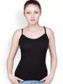 Girls/Ladies Camisole-Shameez-Top-Slips Innerwear Pack of 2-Black & Skin. 