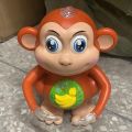 Dancing Monkey Light And Music Battery Operated Musical Toys Gift For Kids - Brown. 