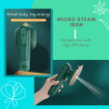 Professional Portable Micro Steam Iron Mini Green Handheld Spray with Cotton Braided Wire Dry And Wet Wrinkles Removing Lightweight Steamer for Home Office Ironing Machine, Travel. 