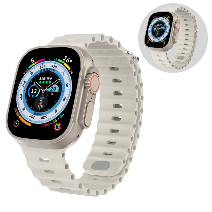 Strap For Apple Watch Ultra Band 49mm 44mm 40mm 38mm 42mm SE 6 5 4 3 Silicone Sport Ocean Bracelet iWatch Series 7 8 45mm 41mm Daraz.pk