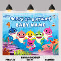 Birthday BACKDROP (Panaflex) BABY SHA(r)K 72x60cm. 
