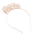 Happy Birthday Girl Headband Sweet Party Tiara Styling Rhinestone Hair Hoop. 
