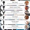 MDHL 7 IN 1 Rechargeable Massage Gun, Muscle Therapy Gun, Electric Massager Gun, Muscle Massager, 30 Adjustable Speeds Muscle Therapy Gun, Hand Held Body Deep Muscle Massager, 7 Types of Massage Heads, Quiet & Comfortable Muscle Soreness Relieves Color:GS. 