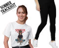 Stranger Things Stylish Summer Printed Tracksuit For Girls & Womens - Soft and Comfortable Fabric T Shirt & Trouser Printed Tracksuit. 