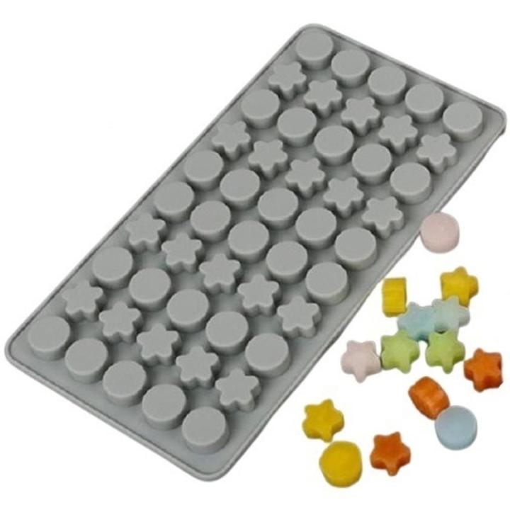 Star & Circle Silicone Chocolate & Candy Mold 50 Cavity