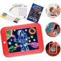 3D Magic Drawing Pad With LED Light 3D Puzzle Board Sketchpad Creative Tablet Kids Toys Gift LED Lights Glow Art Drawing Toys. 